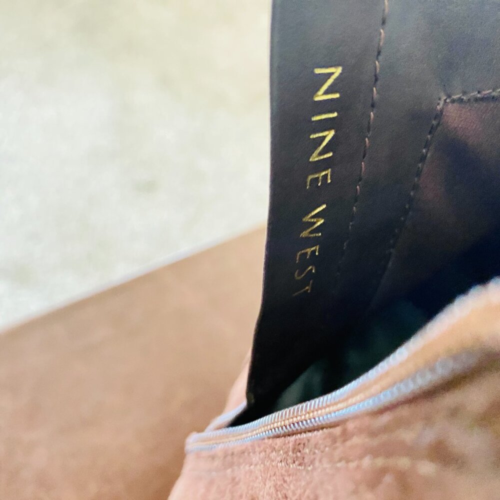 Nine West Chocolate Brown Suede Boots, W 10 - Picture 4 of 4